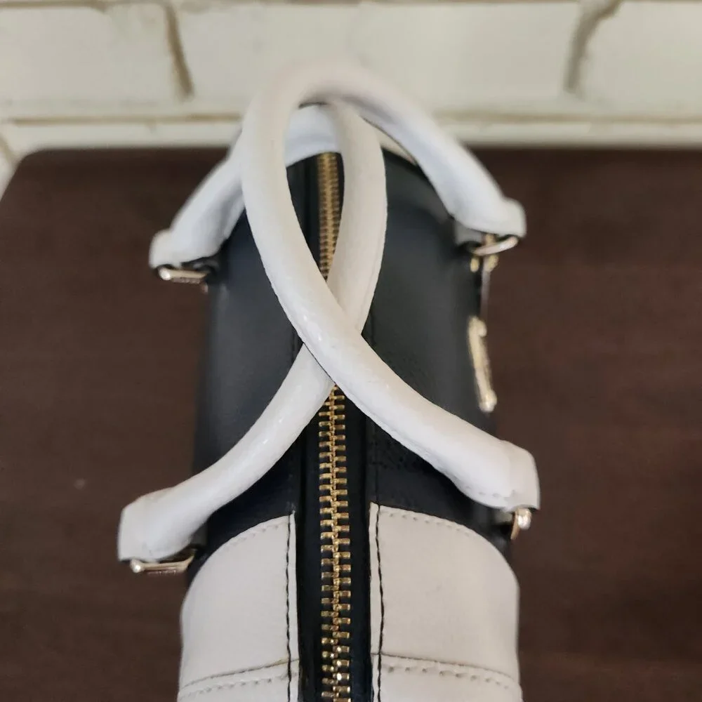 New Coach Mini Bennett Midnight & White Crossbody Bag Satchel Purse
